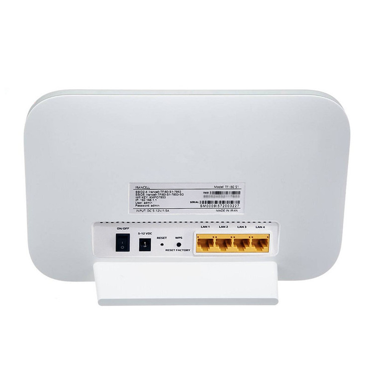 مودم 4G/TD-LTE ایرانسل مدل TF-i60 S1 به همراه سیم کارت دو قلو و 24 گیگابایت اینترنت 3 ماهه