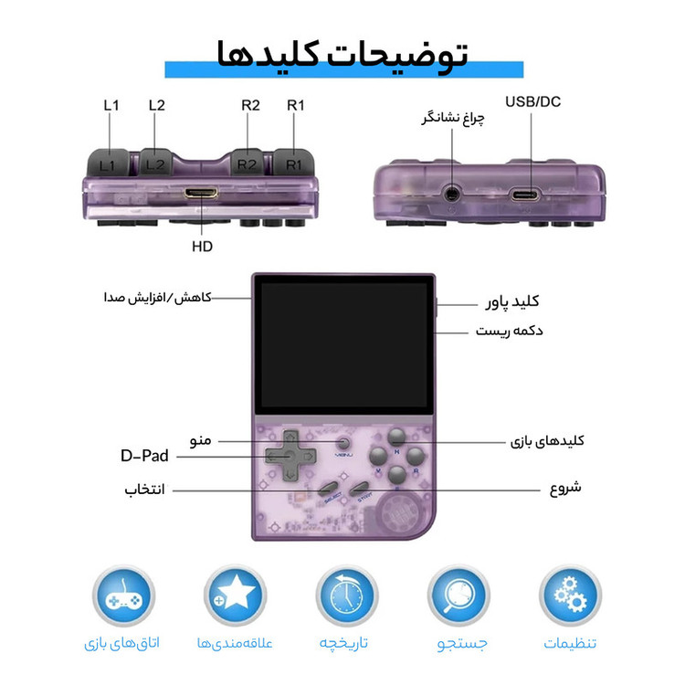 کنسول بازی پرتابل مدل RG35XX