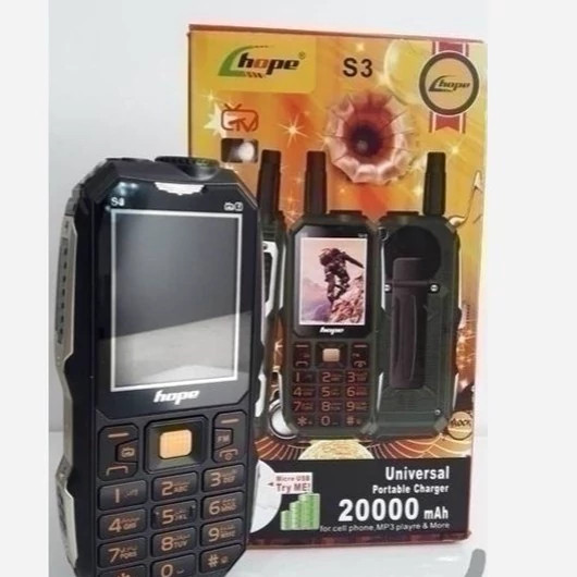 گوشی Hope S3 TV 3sim 20000mAh ارتشی چریکی