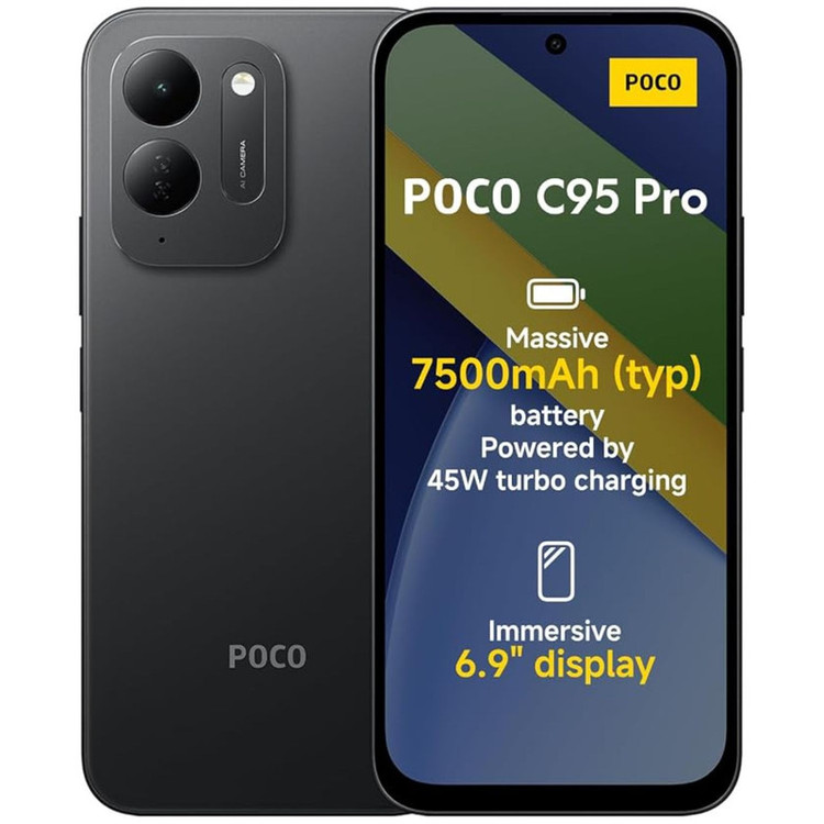 گوشی موبایل شیائومی مدل Poco C95 Pro دو سیم کارت ظرفیت 128 گیگابایت و رم 6 گیگابایت