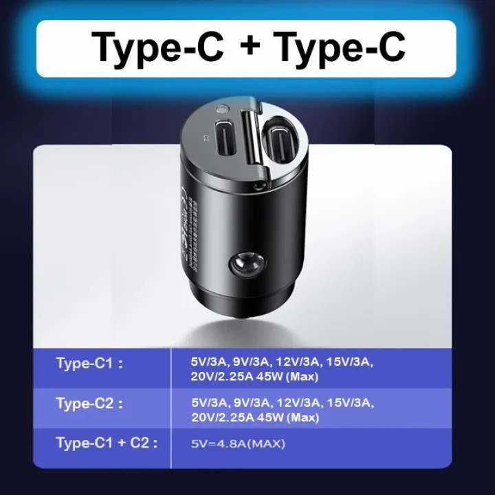 شارژر فندکی 45 وات ریمکس مدل RC-350